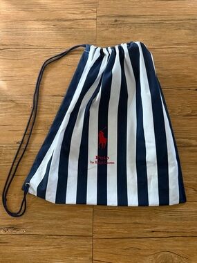 Polo Ralph Lauren Striped Drawstring Dust Bag / Storage Bag